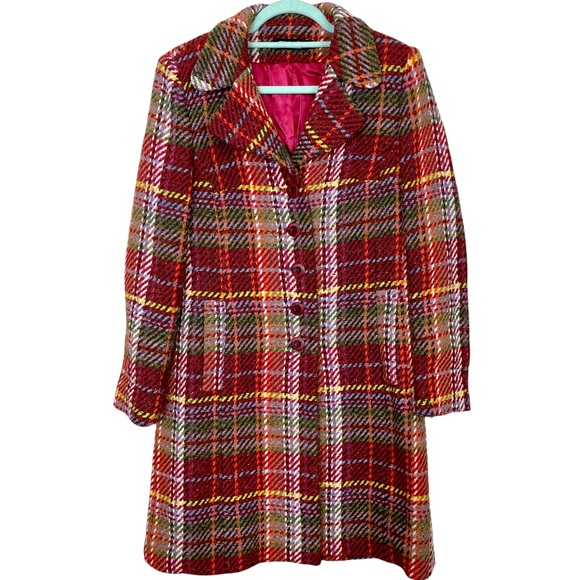 Tribal Jackets & Blazers - TRIBAL Colorful Long Tweed Jacket